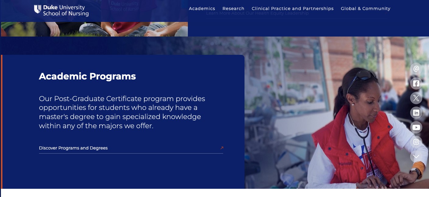 Duke University School of Nursing Drupal Development