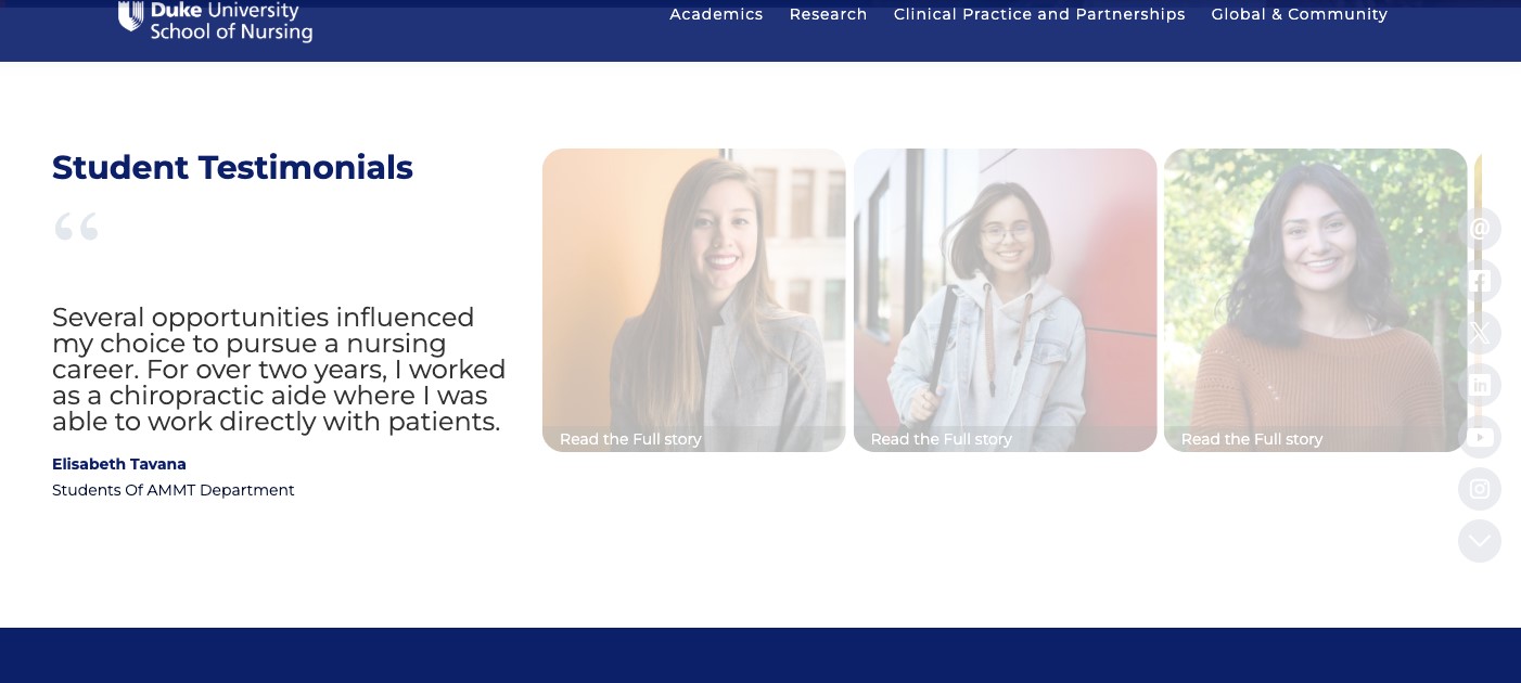 Duke University School of Nursing Drupal Development