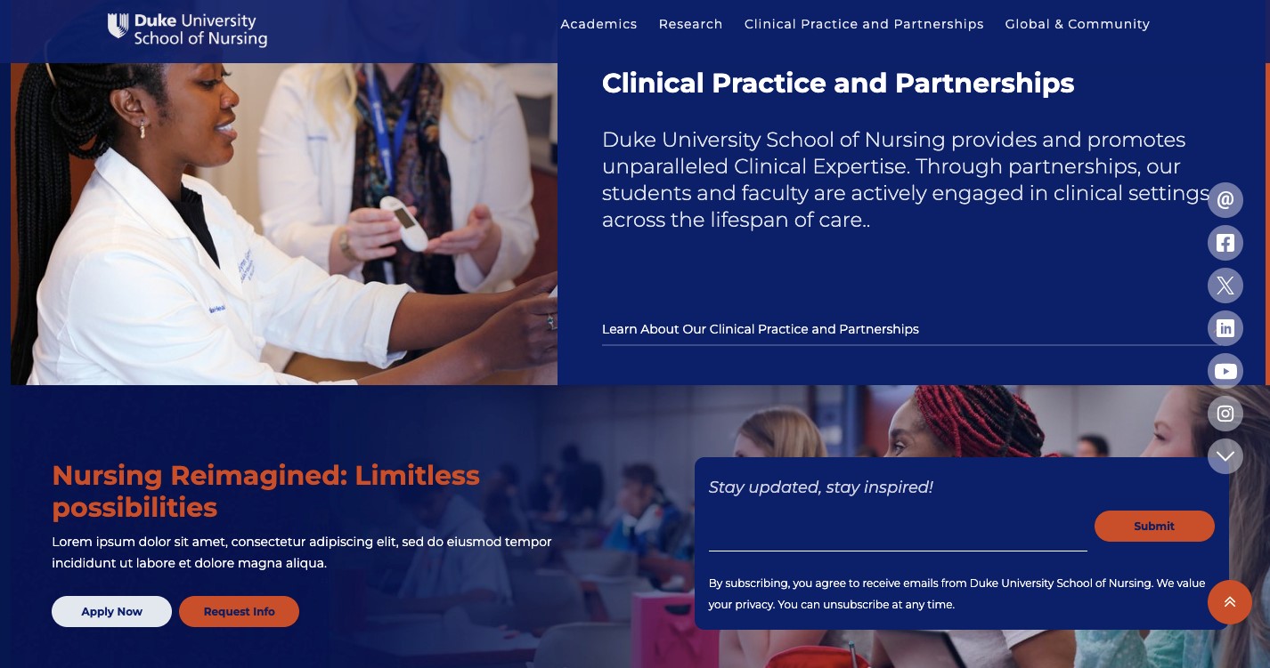 Duke University School of Nursing Drupal Development